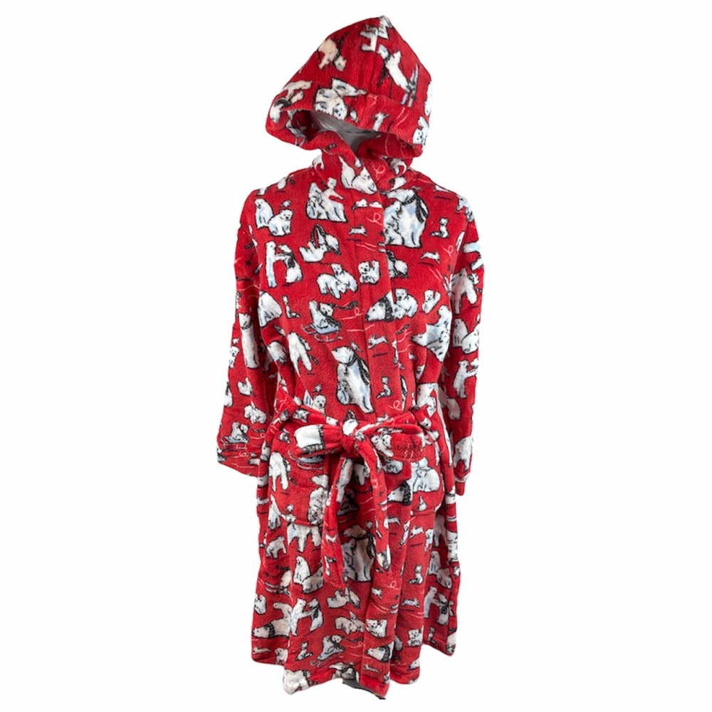 Vera Bradley Beary Merry Fleece Robe, Red